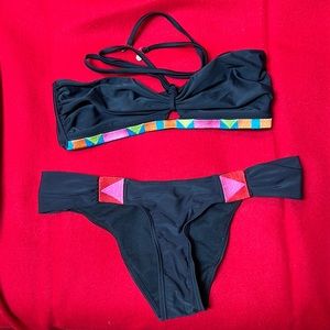 COPY - Anthropologie, 6 Shoreroad by Pooja, two piece swim suit, bandeau w/stra…